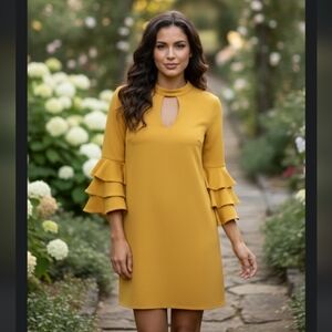 🌟NWT Jealous Tomato Boutique Yellow Ruffle Dress